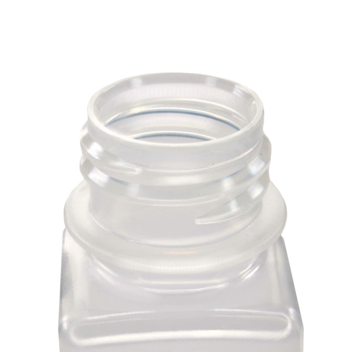 Eisco - Pack of 12, 60mL Square Polypropylene Reagent Bottles with Wide Mouth Polypropylene Caps, Translucent, Autoclavable, Leak-Proof, Chemical Resistant, 0-135°C