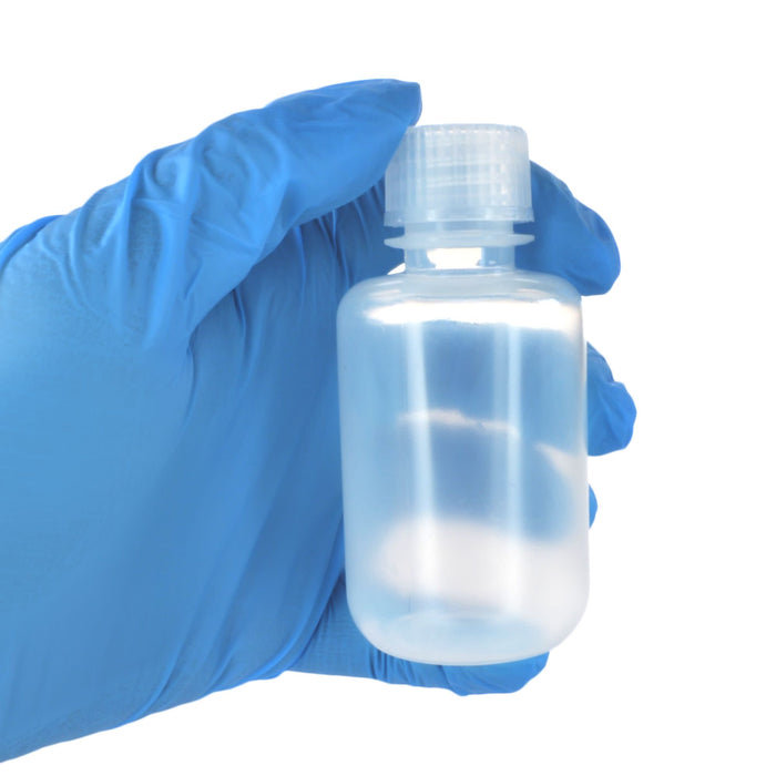 Eisco - Pack of 12, 60mL Narrow Mouth Polypropylene Reagent Bottles with Polypropylene Caps, Autoclavable, Translucent, Non-Sterile, Leak-Proof, 0-135°C Temperature Range, Ideal for Lab Storage and Transport