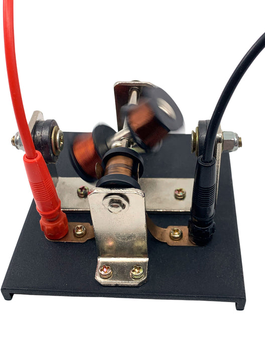Simple Demonstration Motor - 2 Mounted Magnets Spin 2 Opposing Coils - Demonstrate Electromagnetism