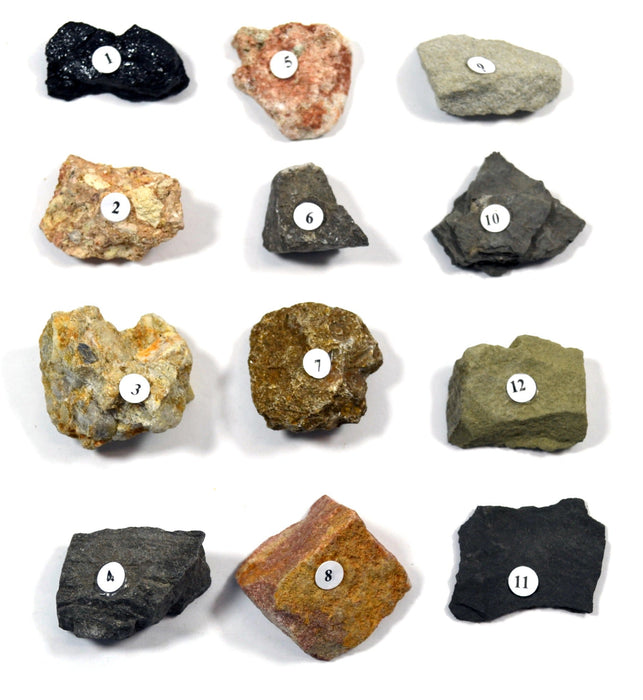 12 Piece Metamorphic Rocks Kit - Includes Rock Samples