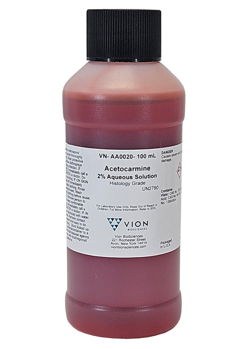 Acetocarmine Stain 2% Aqueous Solution 100mL - DNA/RNA Nuclear Stain