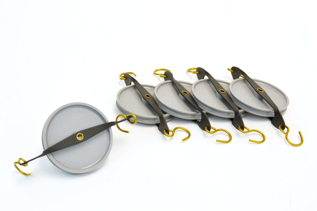 Eisco Labs Set of 5 Plastic Pulleys, Single, 50 mm Diameter