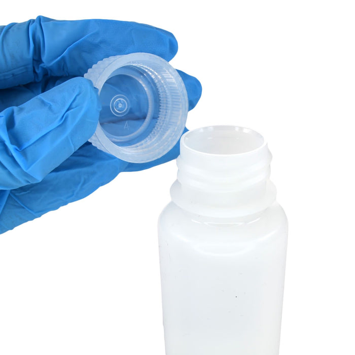 Eisco - Bulk Pack of 1000, 60mL Wide Mouth HDPE Reagent Bottles with Polypropylene Caps, Non-Sterile, Lab Containers for Chemicals and Samples, -100 to 120°C Temperature Range
