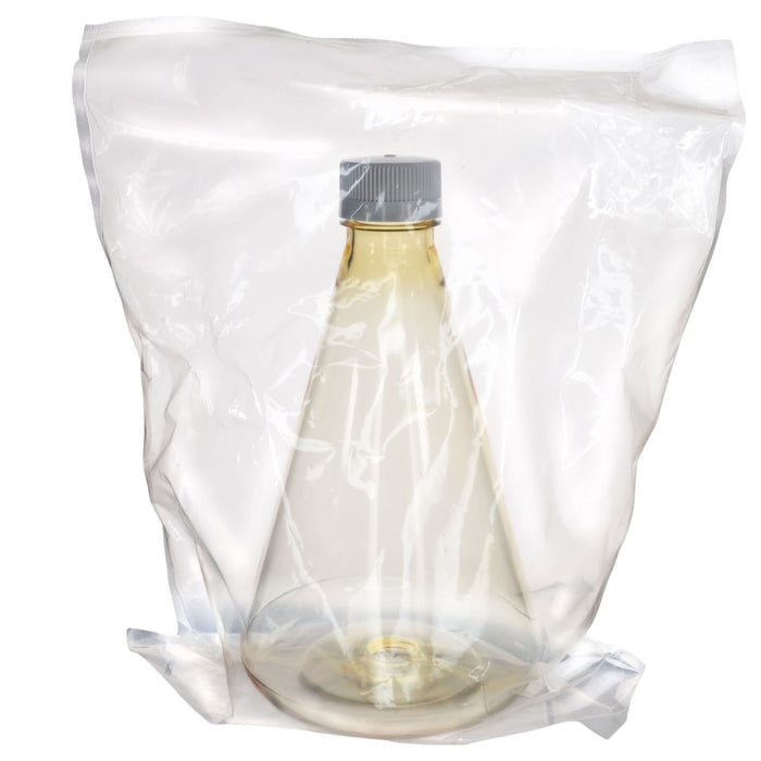 Eisco - Pack of 4, 2L Sterile Polycarbonate Erlenmeyer Flasks, Non-Vented, Flat Bottom, Gamma Sterilized, USP Class VI, Lab-Grade, Chemical Storage, Cell Culture, Mixing