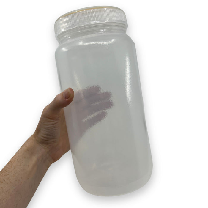 Eisco Labs - 2000mL Polypropylene Wide Neck Reagent Bottle - Durable and Leak-Proof, Plastic Bottles, Empty Bottles, Sample Bottles, Plastic Bottle, Polypropylene Container, Chemical Bottle
