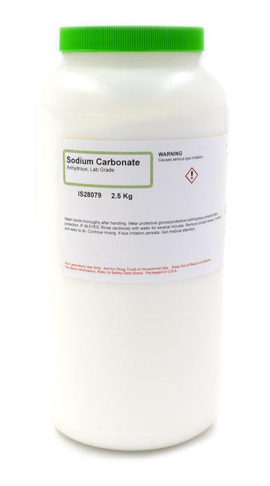 Lab-Grade Anhydrous Sodium Carbonate, 2.5kg - Laboratory Grade