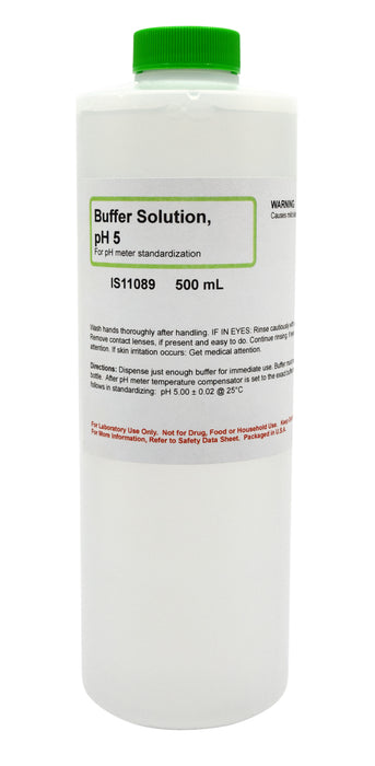 Standard Buffer Solution, 500mL - 5.0 pH - The Curated Chemical Collection