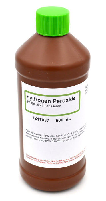 3% Hydrogen Peroxide, 500mL - Lab-Grade - The Curated Chemical Collection