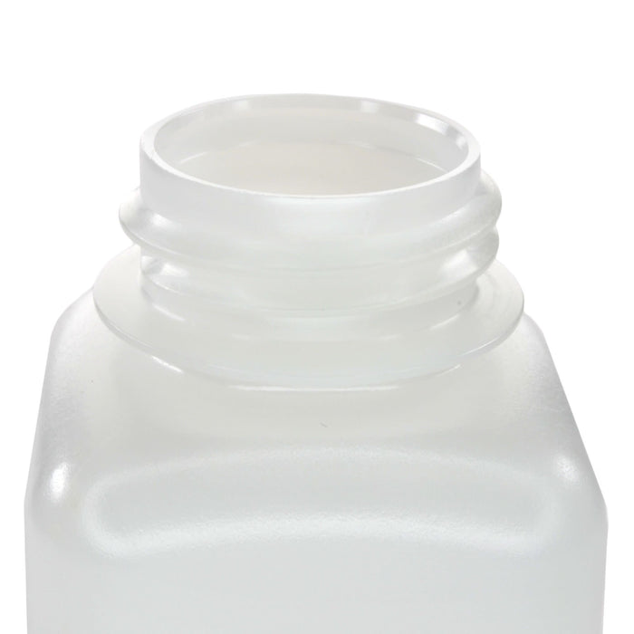 Eisco - Pack of 12, 175mL Square HDPE Reagent Bottles with Wide Mouth Polypropylene Caps, Translucent, Non-Sterile, Chemical Resistant, Leak-Proof, -100°C to 120°C, Ideal for Lab and Industrial Use