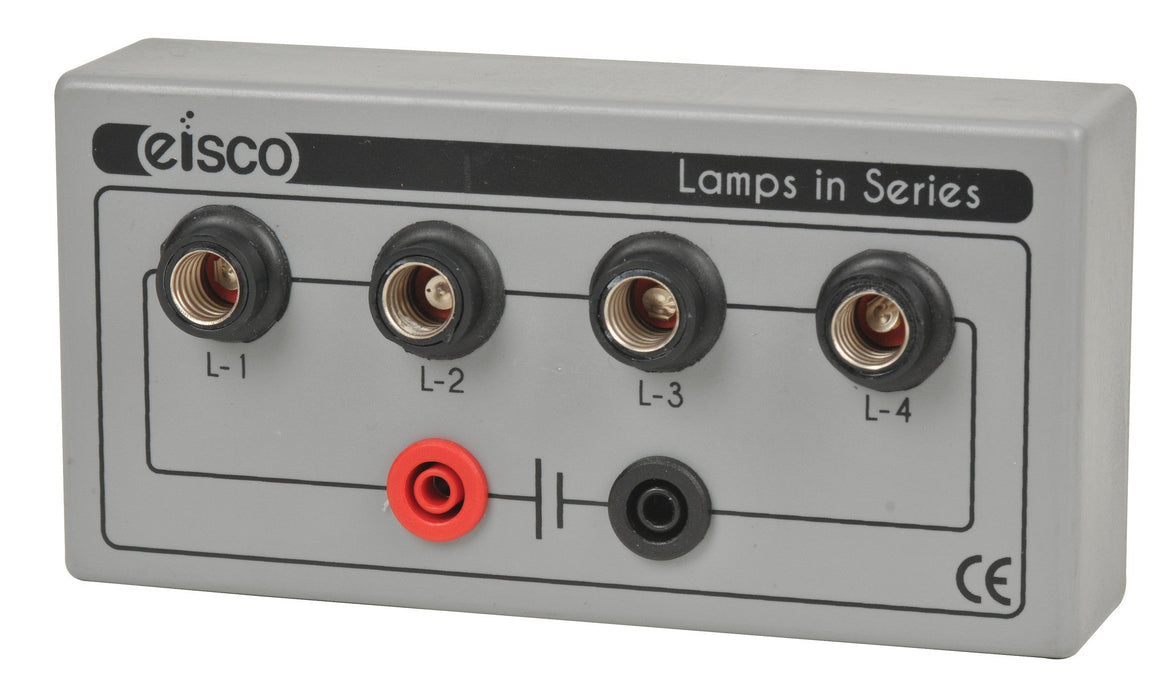 Scientific Lamp Holder in Series for MES E10 Bulbs - 4 Sockets - Eisco Labs