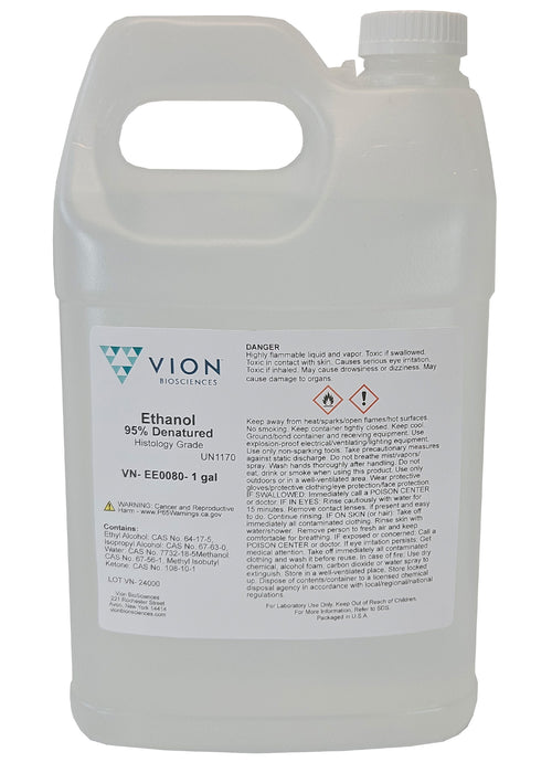 Ethanol 95% 1 Gallon Case of 4 - High Concentration Histology Alcohol