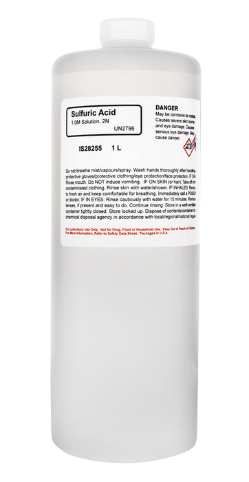 Sulfuric Acid Solution, 1000mL - 1M - The Curated Chemical Collection
