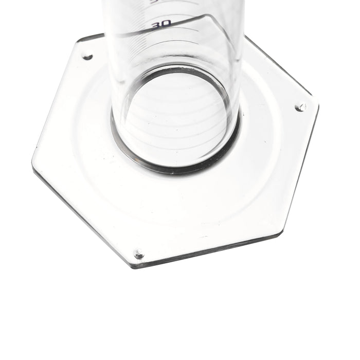 Graduated Cylinder, 500mL - Class B - Hexagonal Base - Blue Graduations - Borosilicate Glass