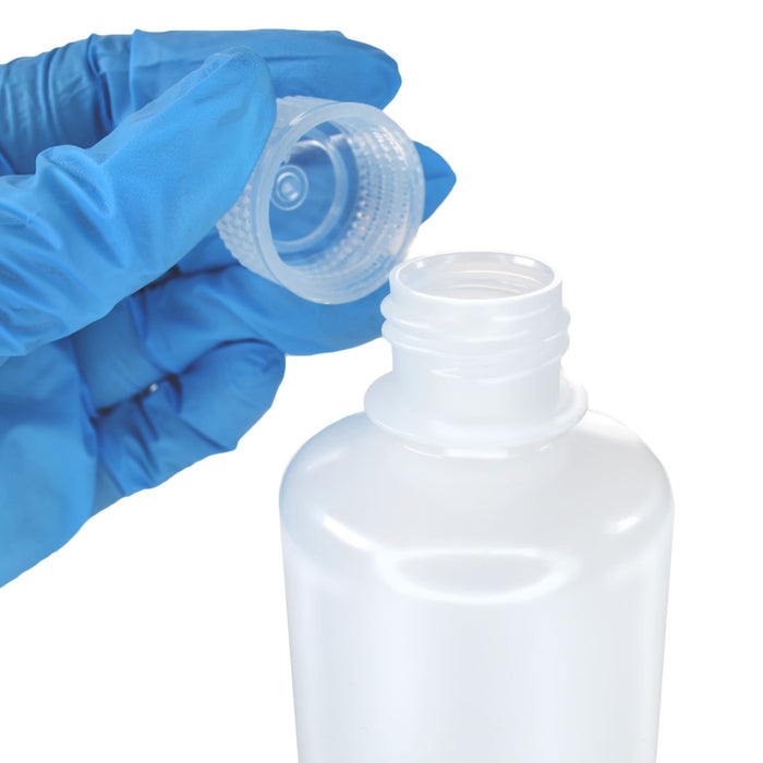 Eisco - Pack of 12, 125mL Narrow Mouth LDPE Translucent Reagent Bottles with Polypropylene Caps, Non-Sterile, Leak-Proof, Chemical Resistant Laboratory Storage Bottles, -100 to 80°C Temperature Range