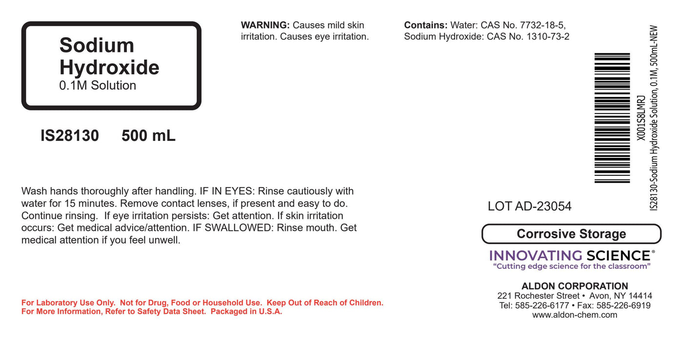 Sodium Hydroxide Solution, 500mL - 0.1M - The Curated Chemical Collection
