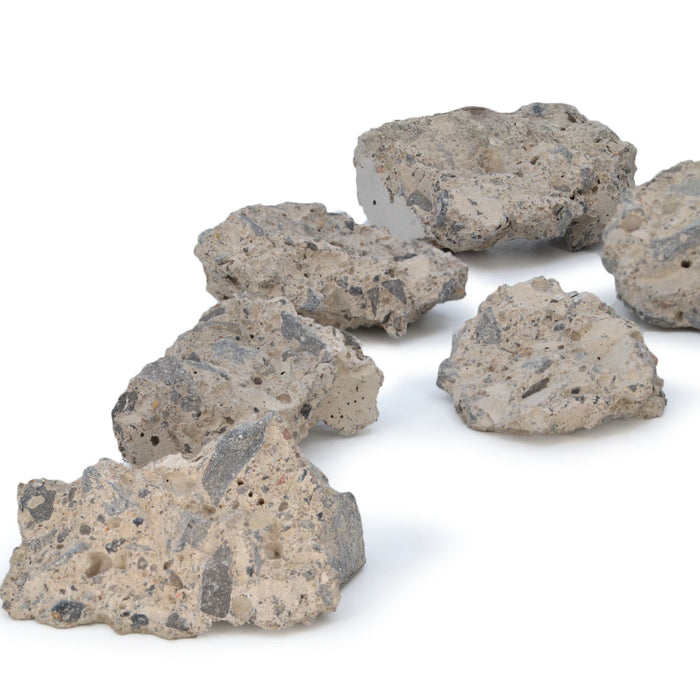 Eisco - 6 Count Raw Concrete Mineral Specimens Approx. 1-3 Inches - Hand-Processed by Geologist - for Geology Classrooms and Identification Exercises
