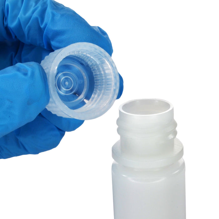 Eisco - Pack of 12, 15mL Narrow Mouth HDPE Translucent Reagent Bottles with Polypropylene Caps, Non-Sterile, Leak-Proof, Chemical Resistant, -100 to 120°C Temperature Range, Laboratory Storage and Transport