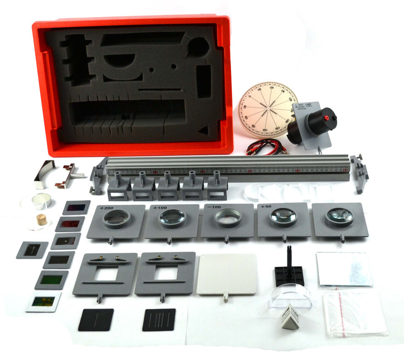 Complete Optical Bench and Attachment Set with 20 Lab Activities