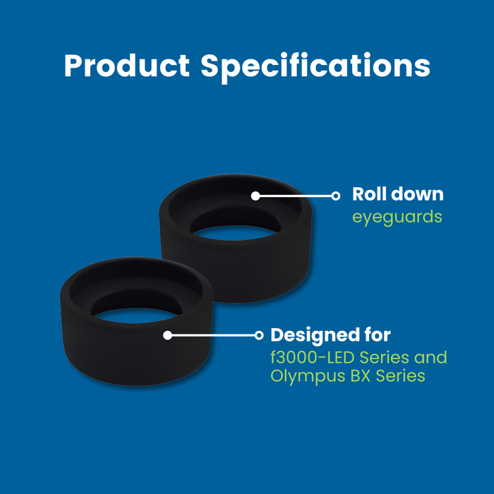 Rubber Microscope Eyeguards, Roll-Down - Fits Accu-Scope 3000 & 3000-LED Series Eyepieces