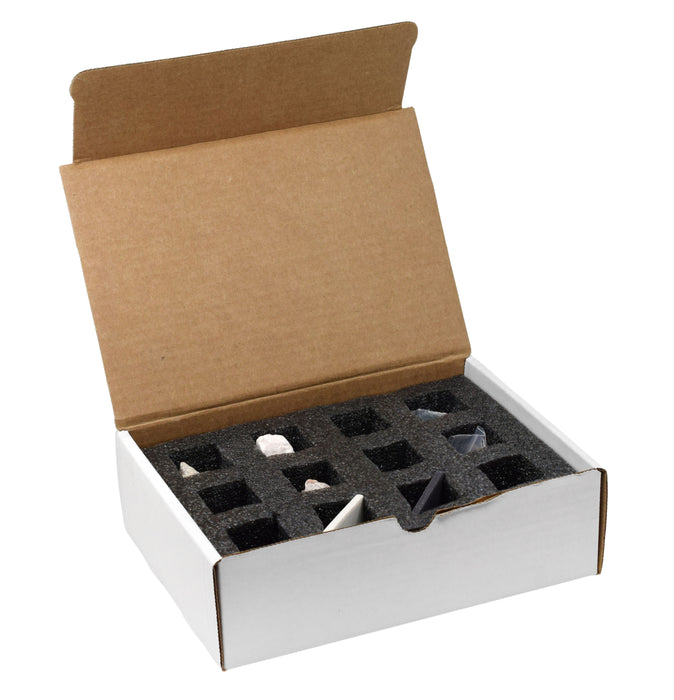 Moh's Hardness Kit, 9 Specimens & 2 Streak Plates - Tech Cut Rocks by Eisco Labs