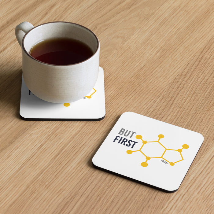 But First Coffee - Cork-back coaster