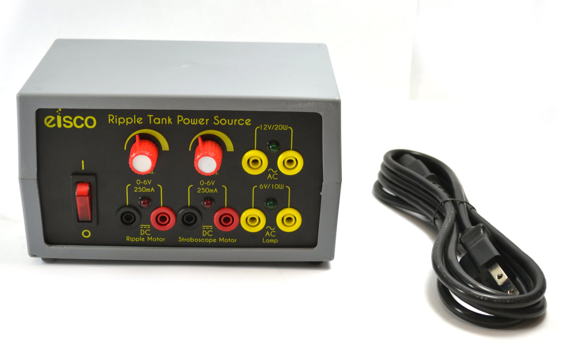 AC/DC Power Supply Controller for Eisco Ripple Tank PH0767A - 2 Variable DC Outputs 0-6V/250mA, 2 Fixed AC Outputs 6V/10W & 12V/20W