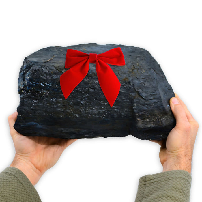 12lb Gigantic Lump of Coal – For Exceptionally Naughty People - Gift for Perpetual Pot Stirrers - Christmas Coal, Coal Christmas Gift - Holiday Joke for Christmas Parties, Secret Santa, White Elephant