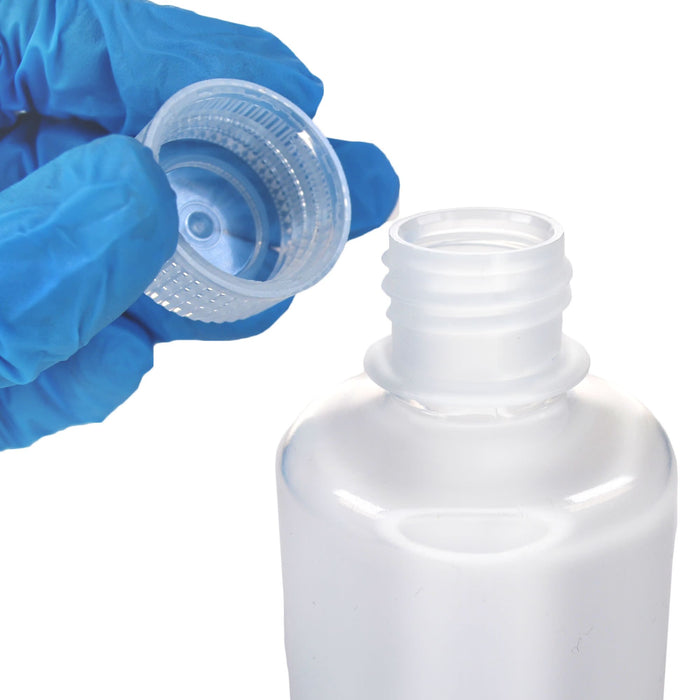 Eisco - Pack of 12, 125mL Narrow Mouth Polypropylene Reagent Bottles with Polypropylene Caps, Autoclavable, Translucent, Non-Sterile, Leak-Proof, 0-135°C Temperature Range, Ideal for Lab Storage and Transport