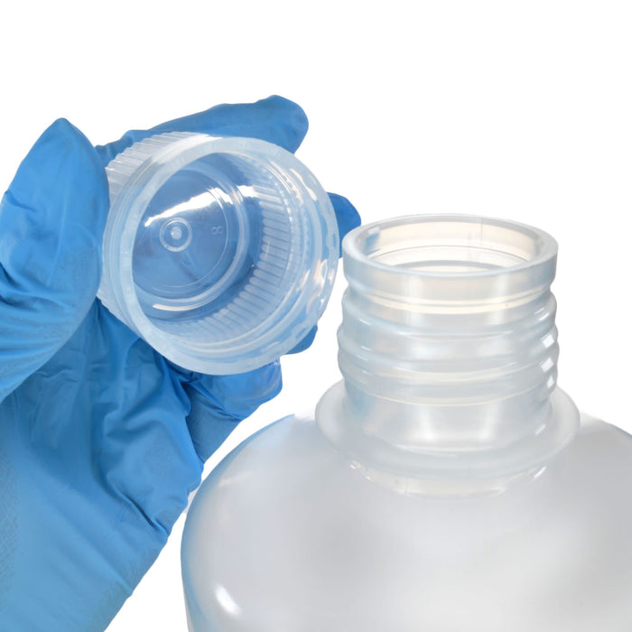 Eisco - Pack of 12, 1L Narrow Mouth Polypropylene Reagent Bottles with Polypropylene Caps, Autoclavable, Translucent, Non-Sterile, Leak-Proof, 0-135°C Temperature Range, Ideal for Lab Storage and Transport