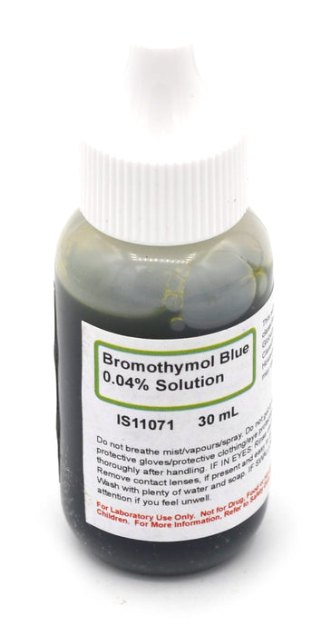 0.04% Bromothymol Blue, 30mL - Aqueous - The Curated Chemical Collection