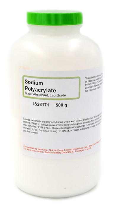 Sodium Polyacrylate, 500g - Super Absorbent - Lab-Grade - The Curated Chemical Collection