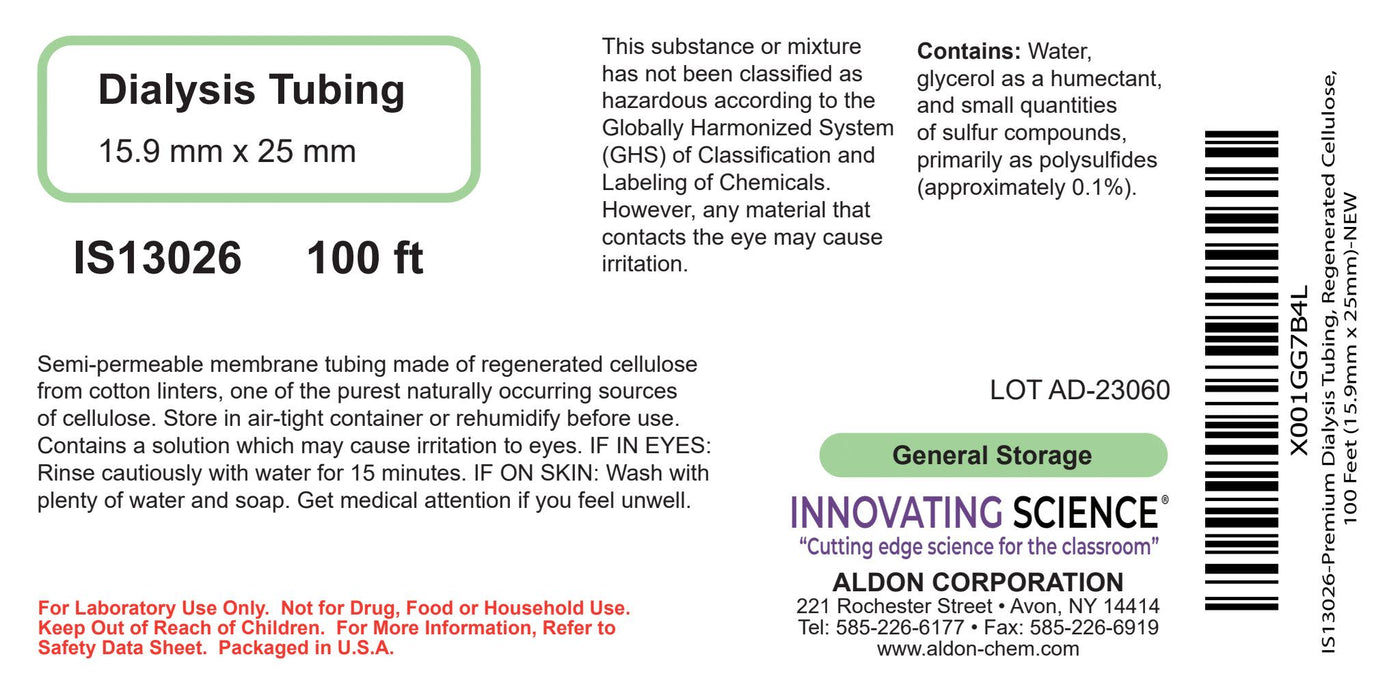 Dialysis Tubing, 100 Feet - The Curated Chemical Collection