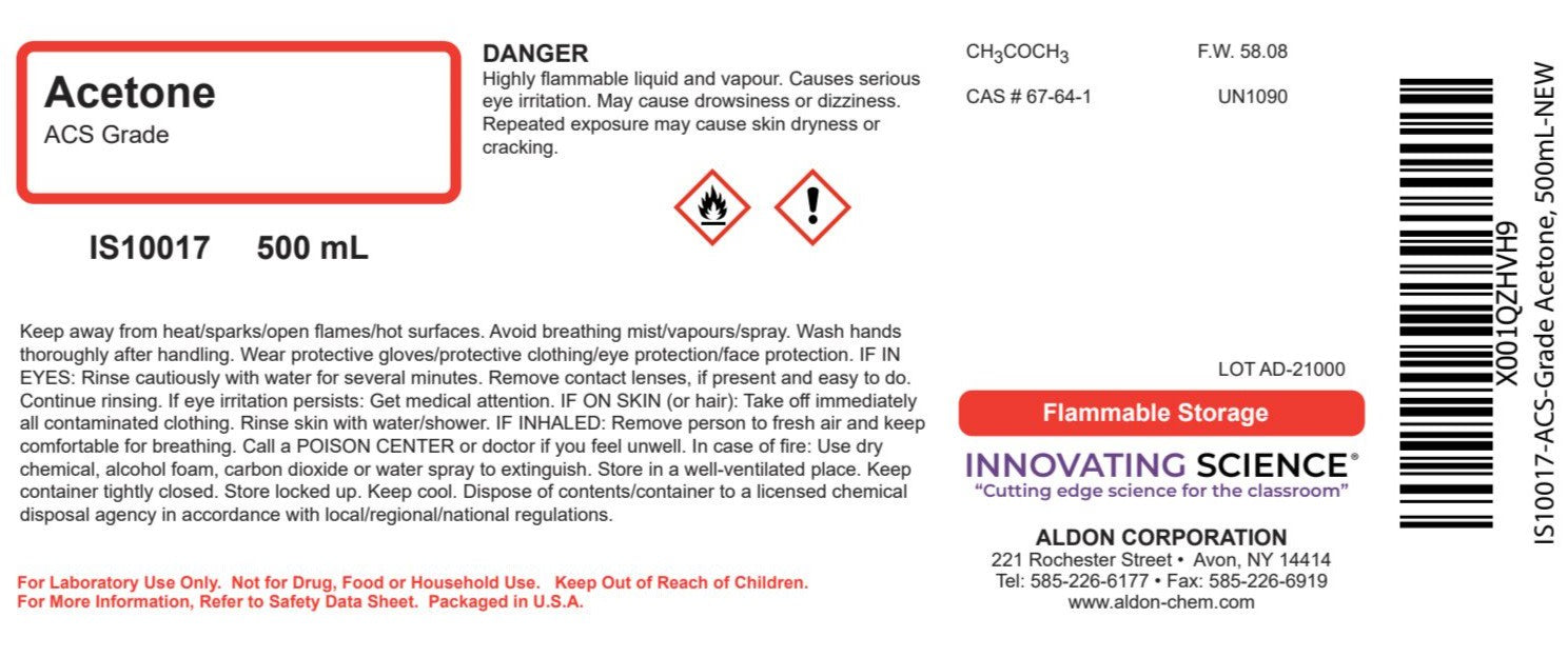 Acetone, 500mL - ACS-Grade - The Curated Chemical Collection