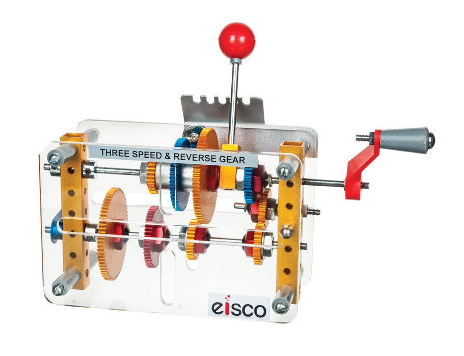 Eisco Labs Manual Transmission Gearbox Demo, 3 Speed w/ Reverse