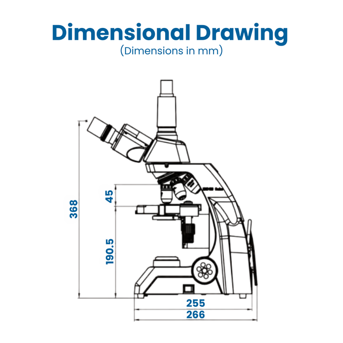 Microscope EXC-123 - Trinocular Head, 40-1000X Magnification, Achromat Objectives, Mechanical Stage, Iris Diaphragm