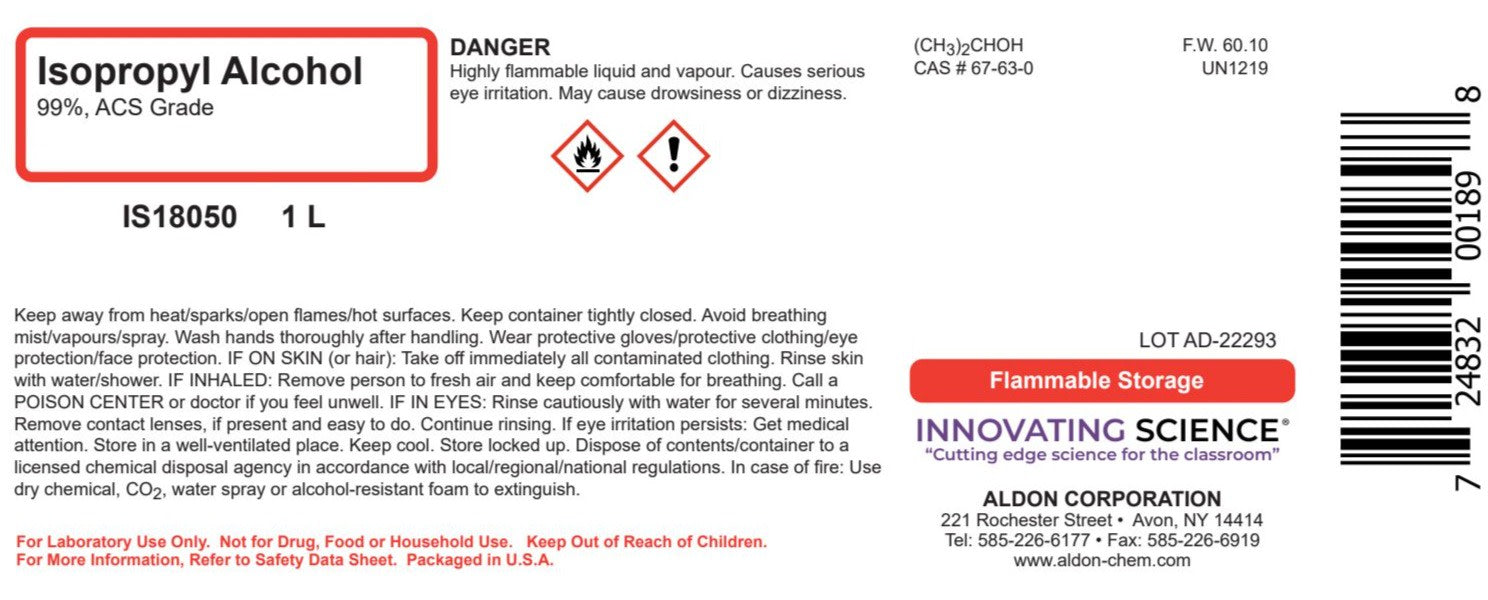 99% Isopropyl Alcohol, 1000mL - ACS-Grade - The Curated Chemical Collection