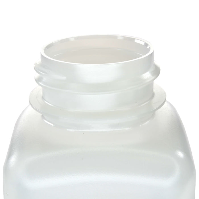 Eisco - Pack of 12, Sterile 250mL Square HDPE Reagent Bottles with Wide Mouth Polypropylene Caps, Translucent, Non-Autoclavable, Leak-Proof, Chemical Resistant, -100°C to 120°C, Ideal for Laboratory and Industrial Use