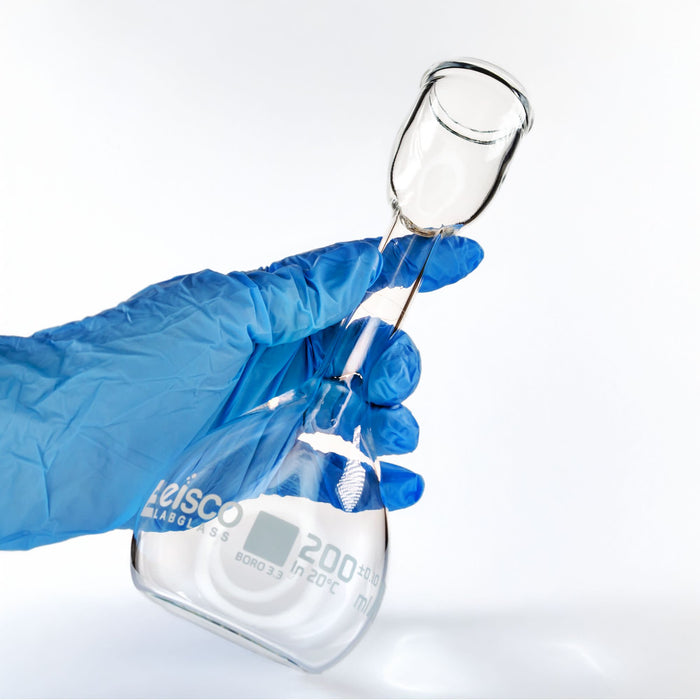 Eisco ?Çô Glass Kohlrausch Volumetric Flask 200mL Class A 0.10mL Tolerance ?Çô Flat Bottom Borosilicate Measuring Flask for Precise Laboratory Use