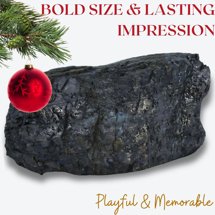 8lb Huge Lump of Coal – For Very Naughty People - Funny Christmas Gift for Difficult People - Christmas Coal, Coal Christmas Gift - Holiday Joke for Christmas Parties, Secret Santa, White Elephant
