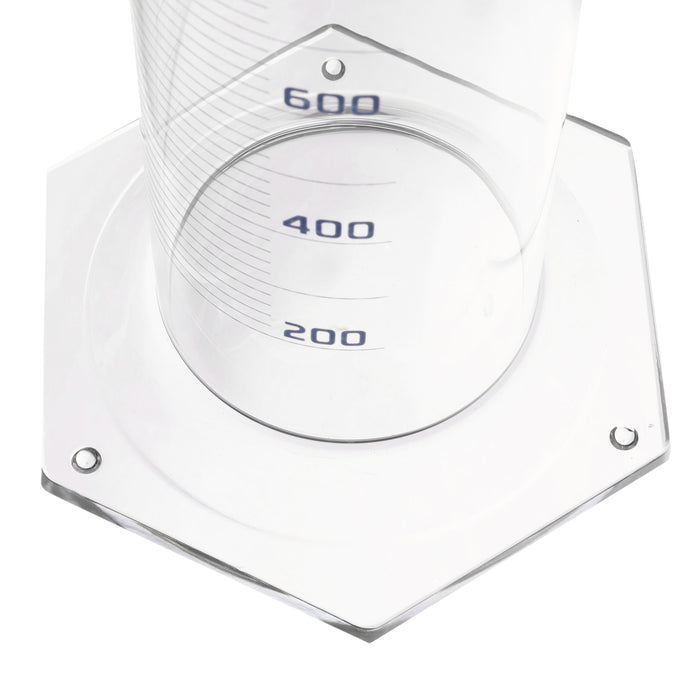 Graduated Cylinder, 2000ml - Class B - Blue Graduations - Hexagonal Base