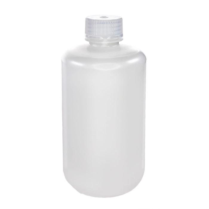Eisco - Pack of 12, 250mL Narrow Mouth HDPE Translucent Reagent Bottles with Polypropylene Caps, Non-Sterile, Leak-Proof, Chemical Resistant, -100 to 120°C Temperature Range, Laboratory Storage and Transport