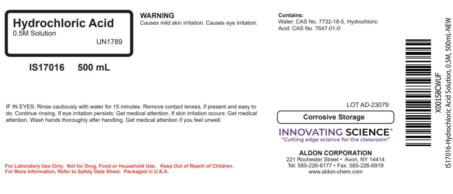 Hydrochloric Acid Solution, 500mL - 0.5M - The Curated Chemical Collection
