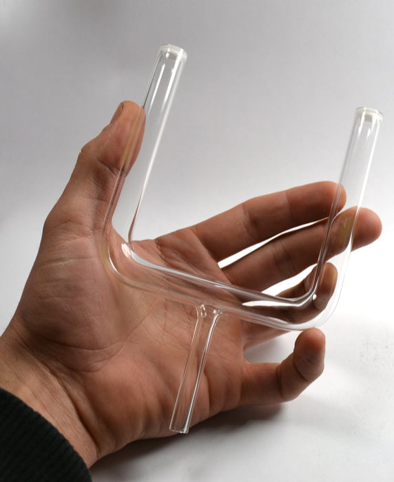 Borosilicate Salt Bridge (Diameter of "U" tubes: Outer: 0.53in/Inner: 0.41in; Diameter of bottom tube: Outer: 0.32in/Inner:0.19in