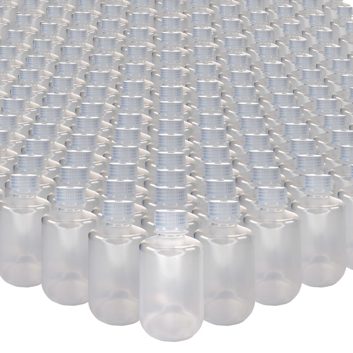 Eisco - Bulk Pack of 500, 125mL Narrow Mouth Polypropylene Translucent Reagent Bottles with Polypropylene Caps, Non-Sterile, Autoclavable, Leakproof, Laboratory Storage Bottles, 0-135°C Temperature Range