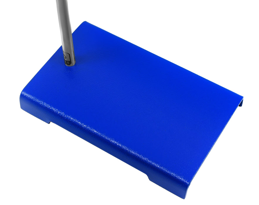Rectangular Retort Base & Rod Set, Blue - 8"x5.25" Base, 23.6" Rod - Steel - Eisco Labs