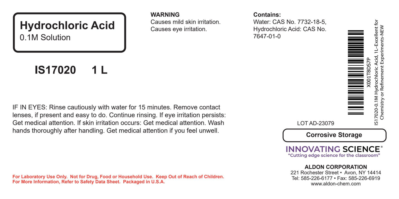 0.1M Hydrochloric Acid, 1L