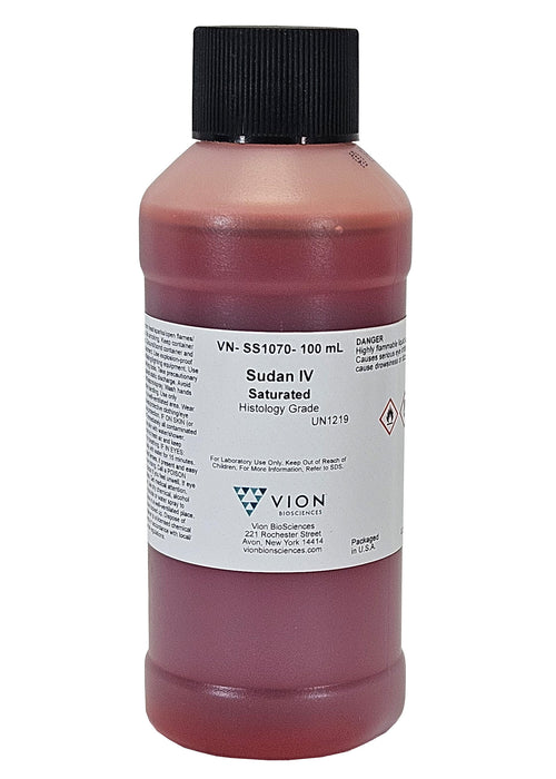 Sudan IV Stain Saturated Solution 100mL - Deep Red Lipid Detection Stain