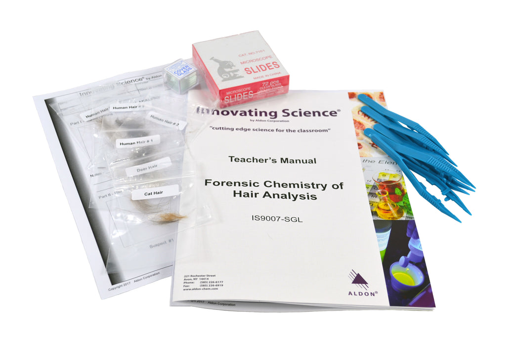 Forensic Chemistry of Hair Analysis Experiment Kit - Explore How Forensic Scientists Use Hair to Help Solve Crimes - Science at Home Series - Innovating Science