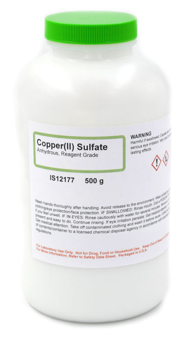 Anhydrous Copper (II) Sulfate, 500g - Reagent Grade -
