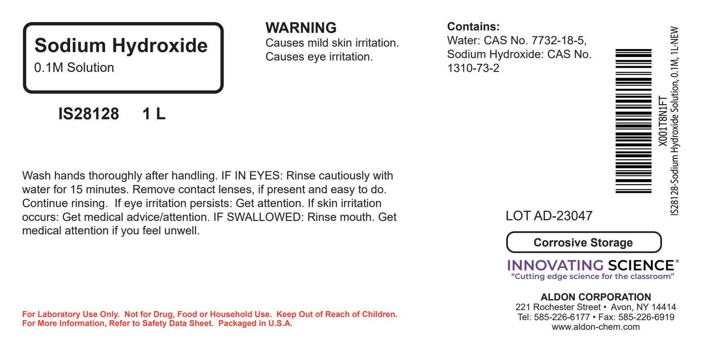 Sodium Hydroxide Solution, 1000mL -  0.1M - The Curated Chemical Collection